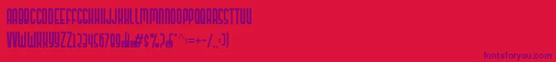 JUANGKANS DEMO VER Font – Purple Fonts on Red Background