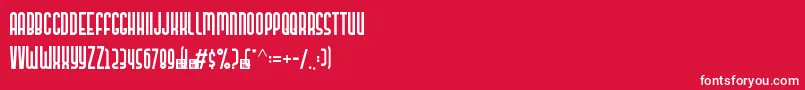 JUANGKANS DEMO VER Font – White Fonts on Red Background