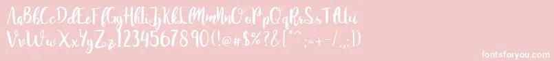 JuanitaBrushSmooth Font – White Fonts on Pink Background