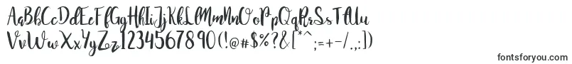 Шрифт JuanitaBrushSmooth – очень узкие шрифты