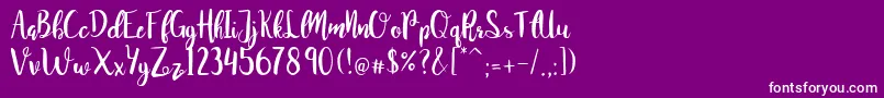 JuanitaBrushSmooth Font – White Fonts on Purple Background