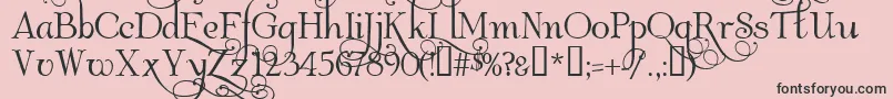 AlbemarleSwash Font – Black Fonts on Pink Background