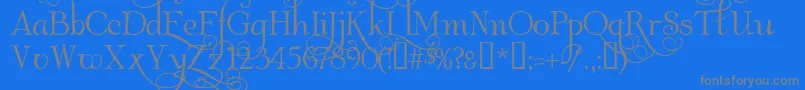 AlbemarleSwash Font – Gray Fonts on Blue Background