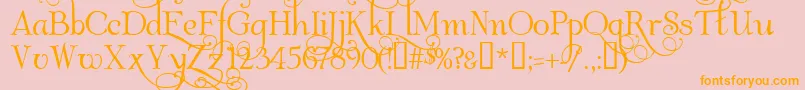 AlbemarleSwash Font – Orange Fonts on Pink Background