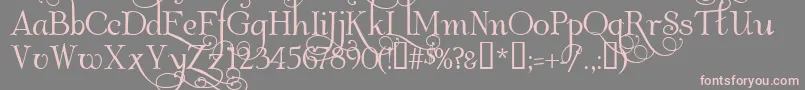 AlbemarleSwash Font – Pink Fonts on Gray Background