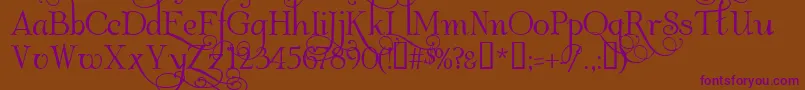 AlbemarleSwash Font – Purple Fonts on Brown Background