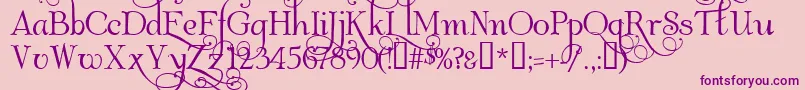 AlbemarleSwash Font – Purple Fonts on Pink Background