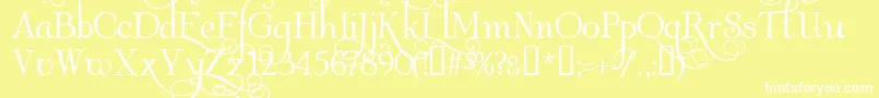 AlbemarleSwash Font – White Fonts on Yellow Background
