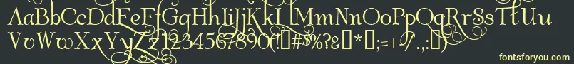 AlbemarleSwash Font – Yellow Fonts on Black Background