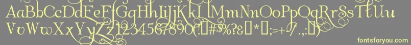 AlbemarleSwash Font – Yellow Fonts on Gray Background