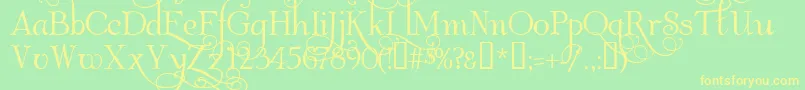AlbemarleSwash Font – Yellow Fonts on Green Background