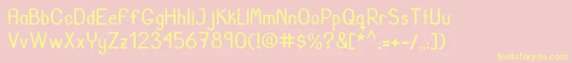 JuanMikes Font – Yellow Fonts on Pink Background