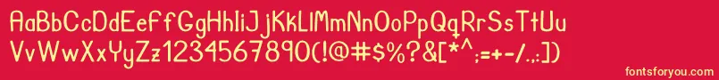 JuanMikes Font – Yellow Fonts on Red Background