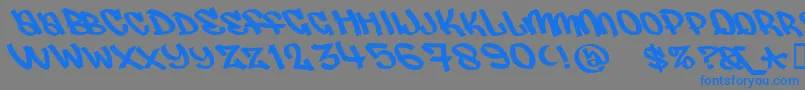 JUDAS    Font – Blue Fonts on Gray Background