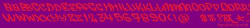 JUDAS    Font – Red Fonts on Purple Background