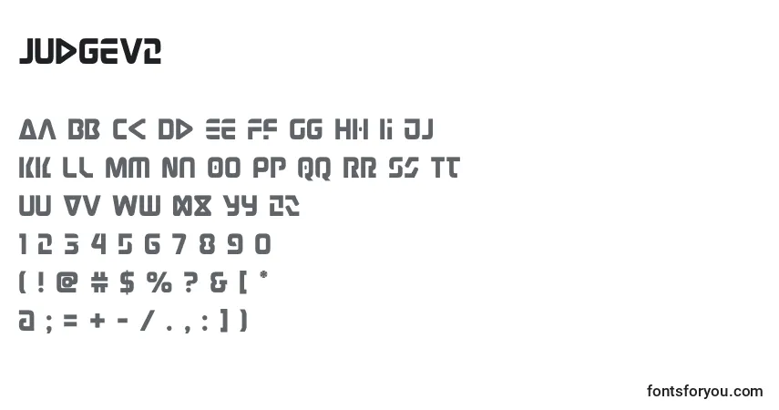 A fonte Judgev2 (131123) – alfabeto, números, caracteres especiais