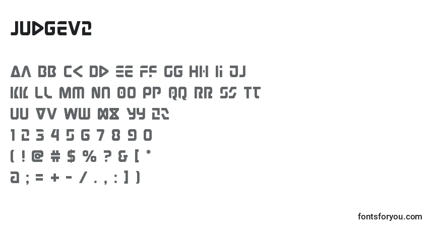 Czcionka Judgev2 (131124) – alfabet, cyfry, specjalne znaki