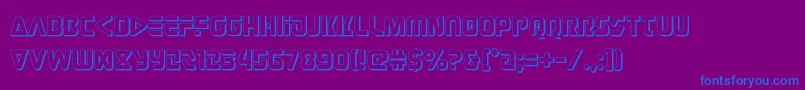 judgev23d Font – Blue Fonts on Purple Background