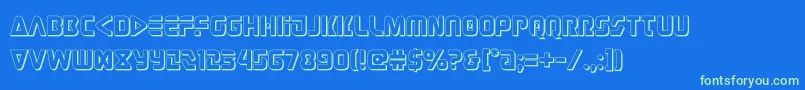 judgev23d Font – Green Fonts on Blue Background