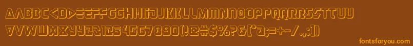 judgev23d Font – Orange Fonts on Brown Background