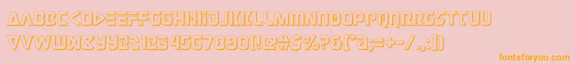 judgev23d-Schriftart – Orangefarbene Schriften auf rosa Hintergrund