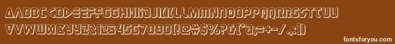 judgev23d Font – White Fonts on Brown Background