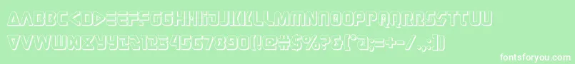 judgev23d Font – White Fonts on Green Background