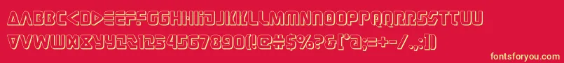 judgev23d Font – Yellow Fonts on Red Background