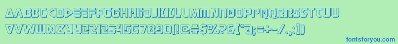 judgev23d Font – Blue Fonts on Green Background