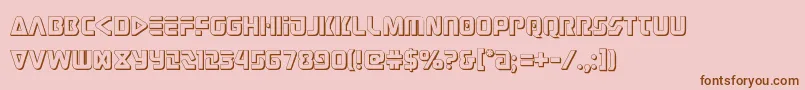 judgev23d Font – Brown Fonts on Pink Background