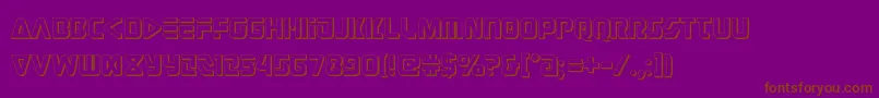 judgev23d Font – Brown Fonts on Purple Background