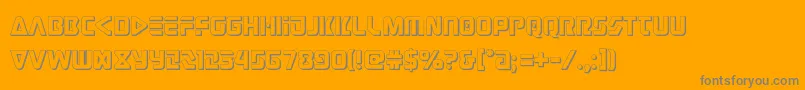 フォントjudgev23d – オレンジの背景に灰色の文字