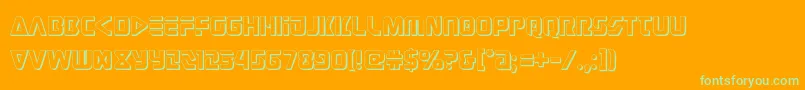 judgev23d Font – Green Fonts on Orange Background