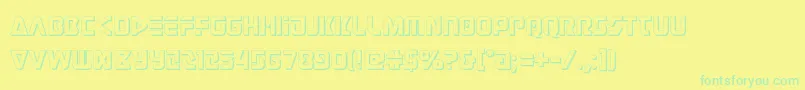 judgev23d Font – Green Fonts on Yellow Background