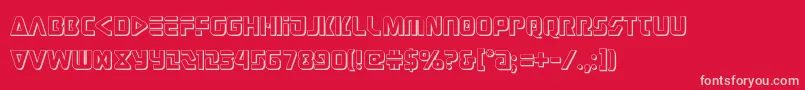 judgev23d Font – Pink Fonts on Red Background