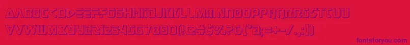 judgev23d Font – Purple Fonts on Red Background