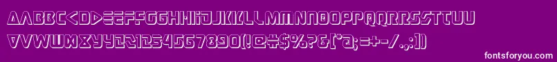 judgev23d Font – White Fonts on Purple Background