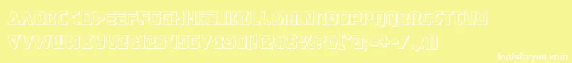 judgev23d Font – White Fonts on Yellow Background