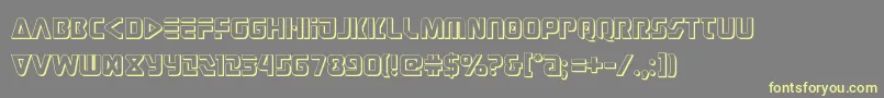 judgev23d Font – Yellow Fonts on Gray Background
