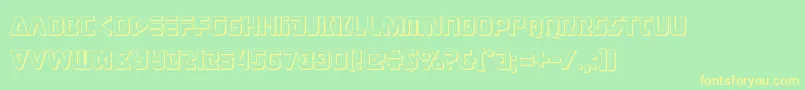 judgev23d Font – Yellow Fonts on Green Background