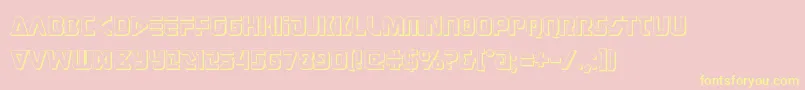 judgev23d-Schriftart – Gelbe Schriften auf rosa Hintergrund