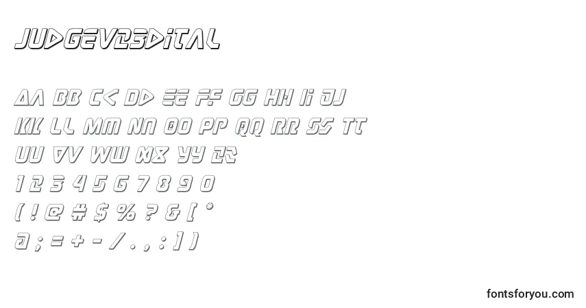 Schriftart Judgev23dital (131127) – Alphabet, Zahlen, spezielle Symbole