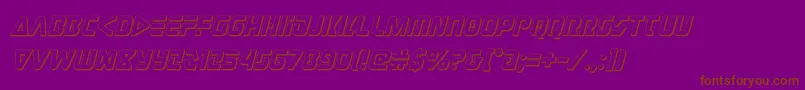 judgev23dital-Schriftart – Braune Schriften auf violettem Hintergrund