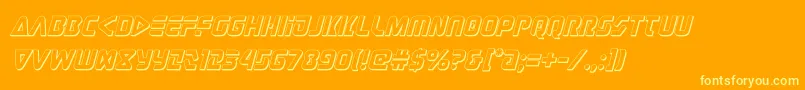 judgev23dital-Schriftart – Gelbe Schriften auf orangefarbenem Hintergrund