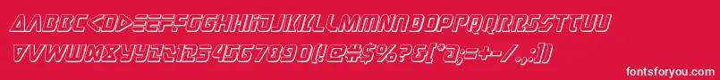 フォントjudgev23dital – 赤い背景に白い文字