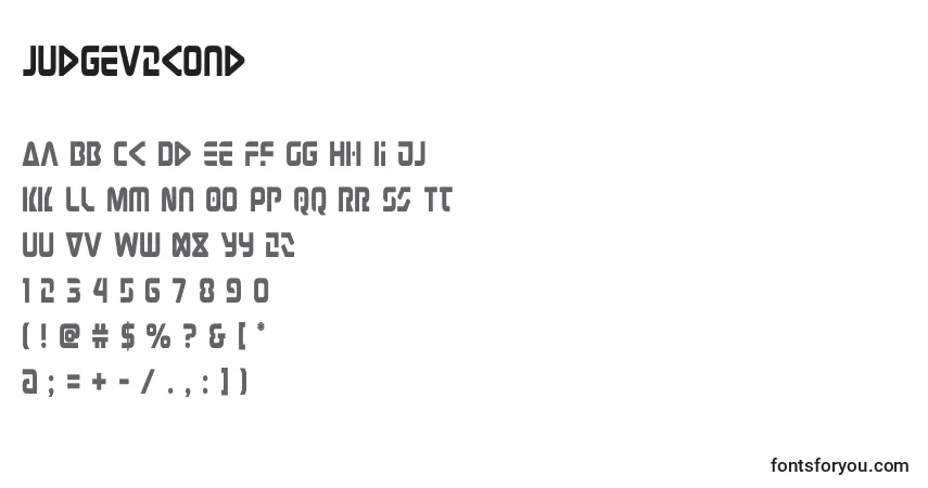 Schriftart Judgev2cond (131129) – Alphabet, Zahlen, spezielle Symbole