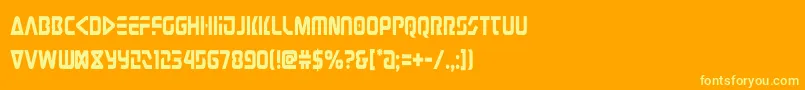 judgev2cond Font – Yellow Fonts on Orange Background