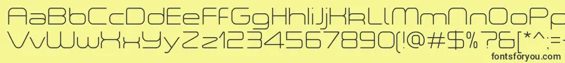 ASpaceThinDemo Font – Black Fonts on Yellow Background