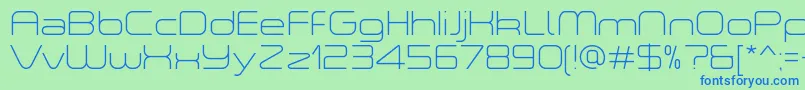 ASpaceThinDemo Font – Blue Fonts on Green Background