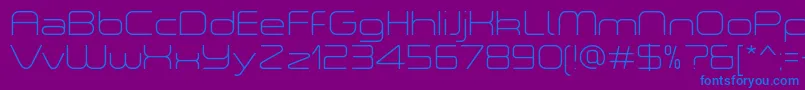 ASpaceThinDemo Font – Blue Fonts on Purple Background